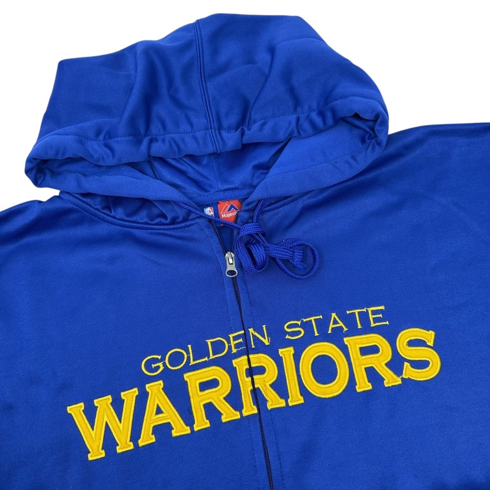 MAJESTIC‎ NBA Golden State Warriors Basketball Blue Track Jacket Mens 4XLT